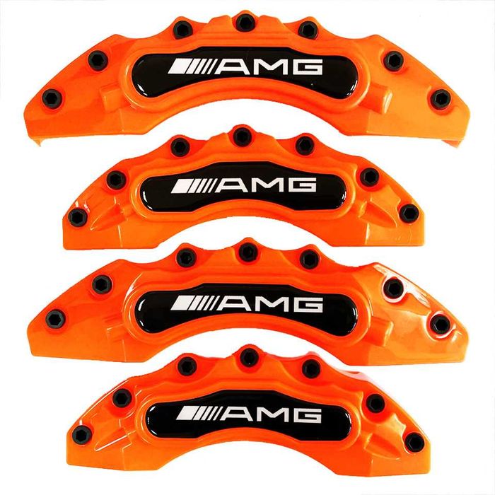 Капаци за спирачни апарати AMG MERCEDES оранжеви  флуоресцентни 4 броя