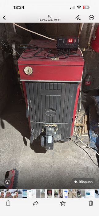 Vind centrala  pe lemne complet echipata