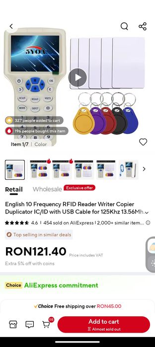 RFID reader writer copier