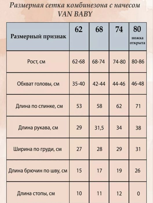 Детский комбинезон с начесом