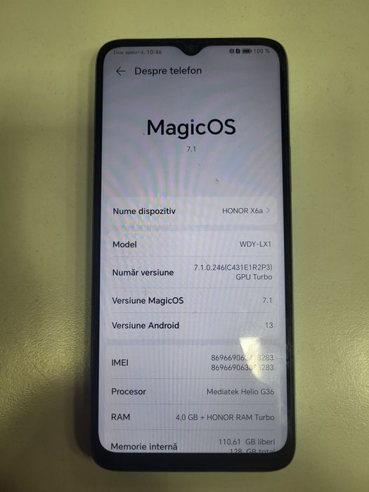 Honor X6a Green Daual Sim Impecabil Ca Nou poze reale Husa