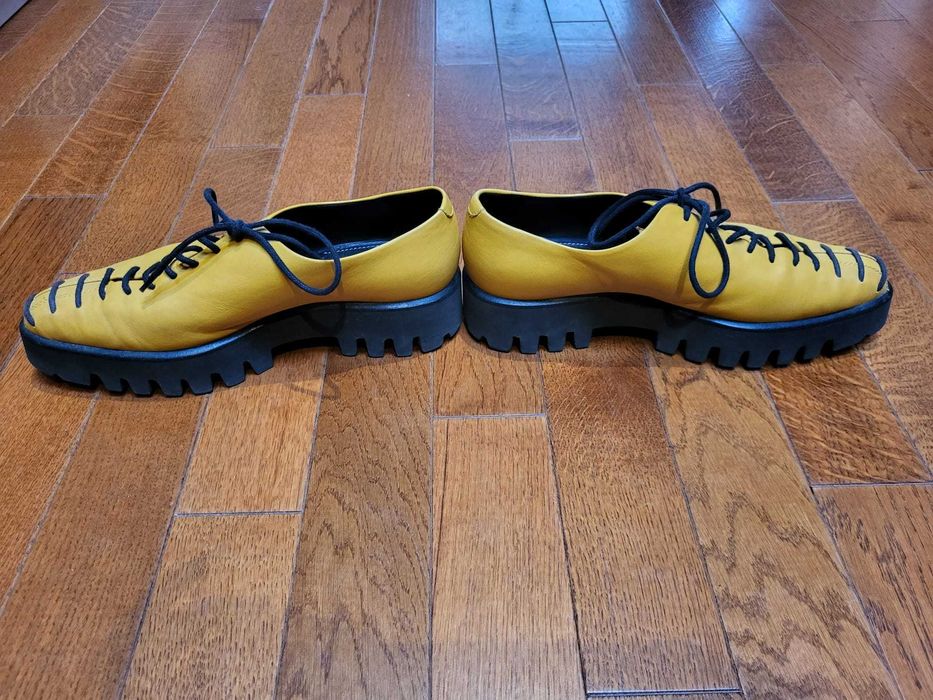 Pantofi ca noi,galbeni si turcoaz