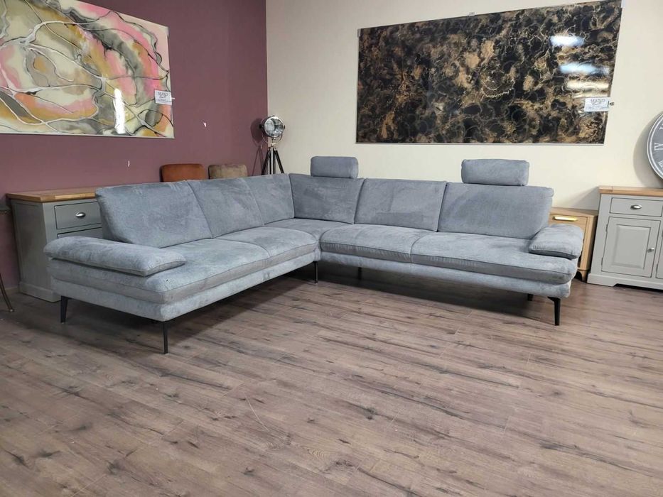 Сив ъглов диван от плат Dieter Knoll Arzona