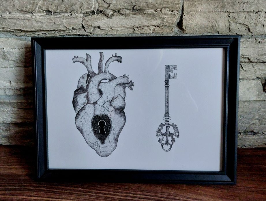 Ръчно рисувани черно-бели картини