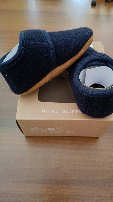 Пантофи Enfant Нови с кутия Естествена кожа и вълна