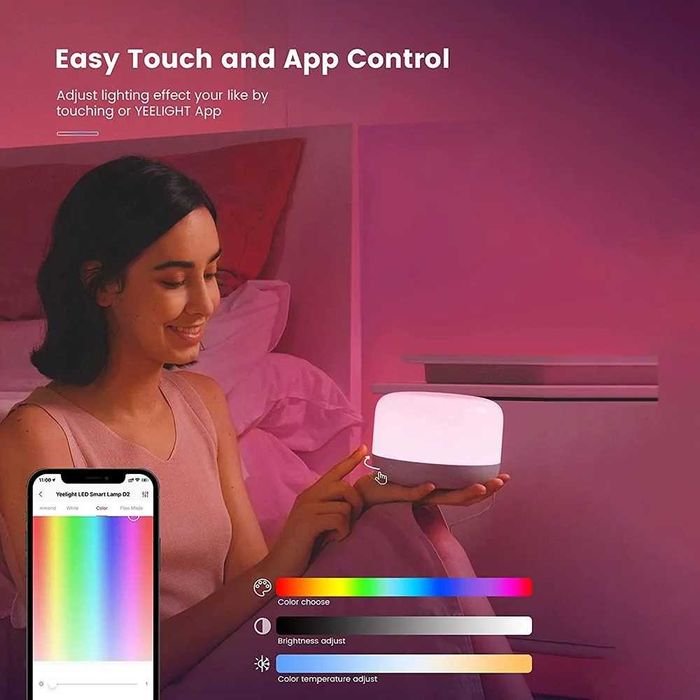 Смарт Hoщнa лaмпa RGB Smart Xіаоmі Yeelіght LЕD