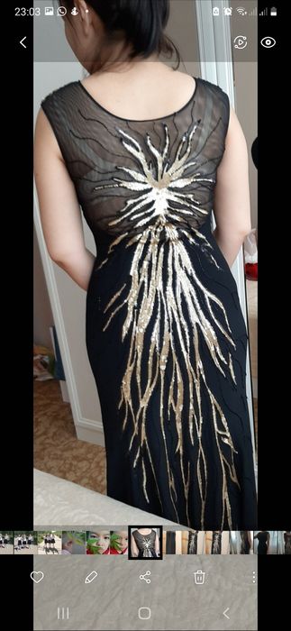 20тыс.т.  разме-48. Вечернее длинное платье  черное