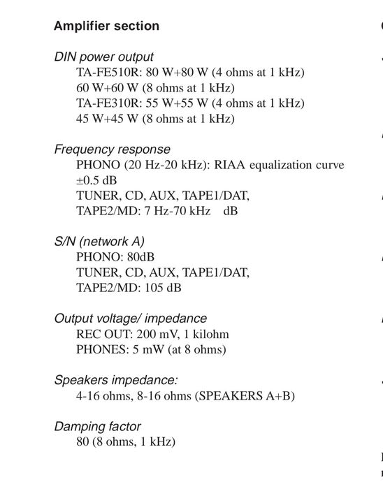 Sony ta fe 510r sony st se500