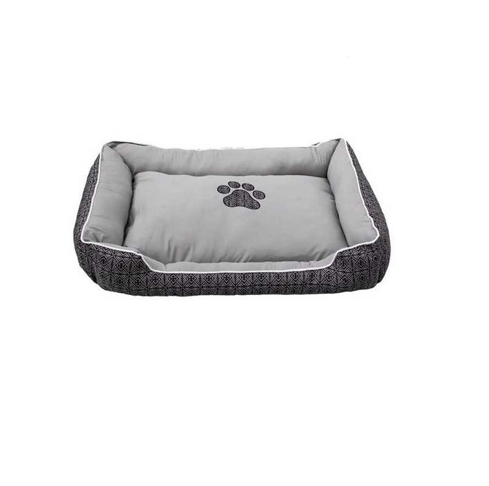 Легло за домашни любимци Mercado Trade, Правоъгълно, Сиво каре