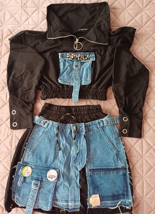 Сет на Djofra в черен цвят,размер S