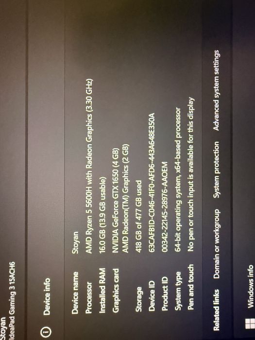 Lenovo IdeaPad Gaming 3 15ACH6