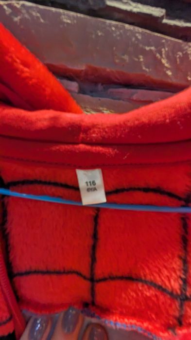 Salopeta plush C&A model Spider Man, marime 122