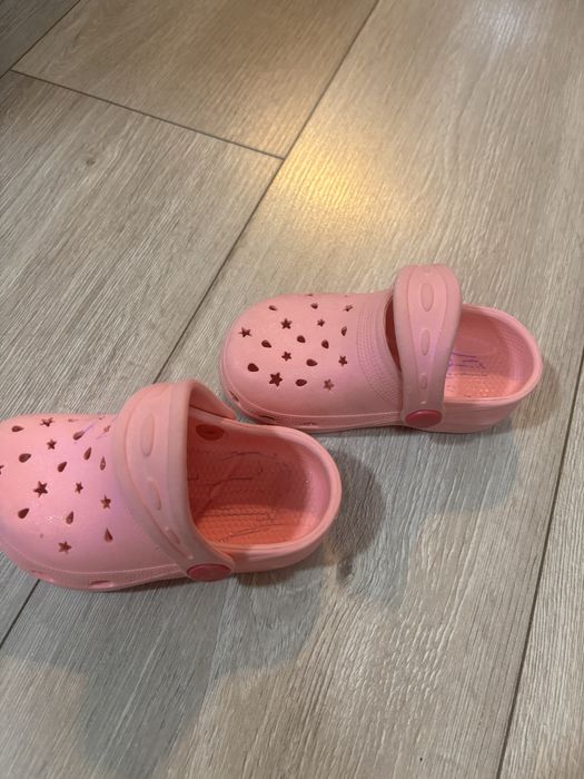 Кроксы розовые детские