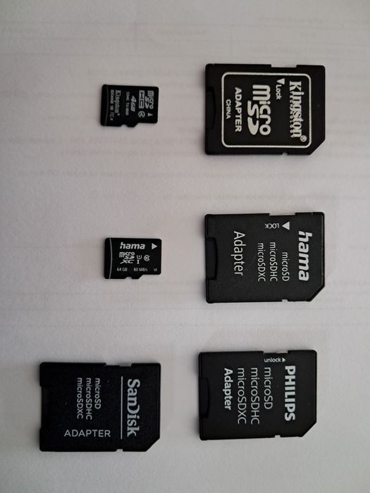SD Card 64 GB si 4 GB cu adaptor