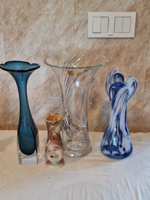 Вази Мурано кристал оникс