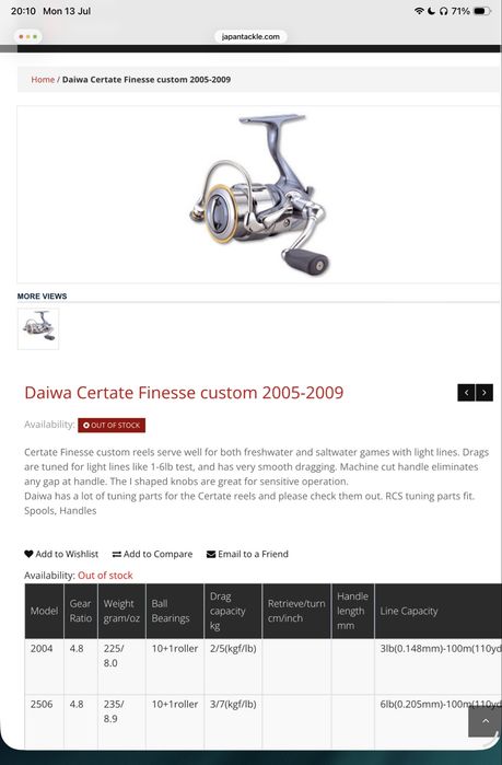 Макара Daiwa 05 Certate 2004 finesse custom