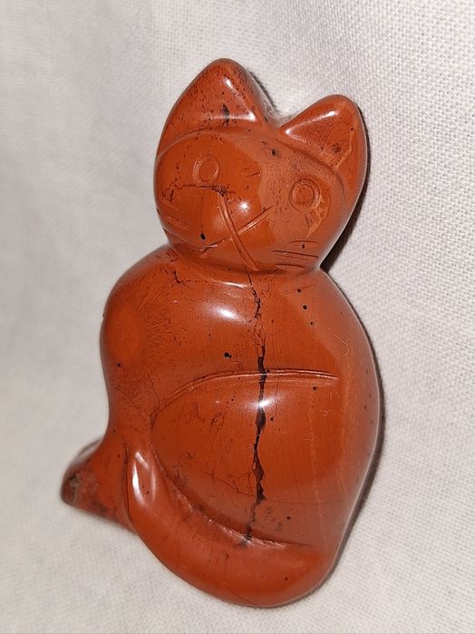 Фигура статуетка коте от естествен камък