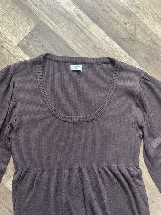 Кафява рокля плетиво