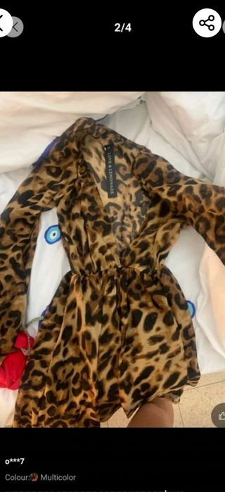 Caftan animal print plaja