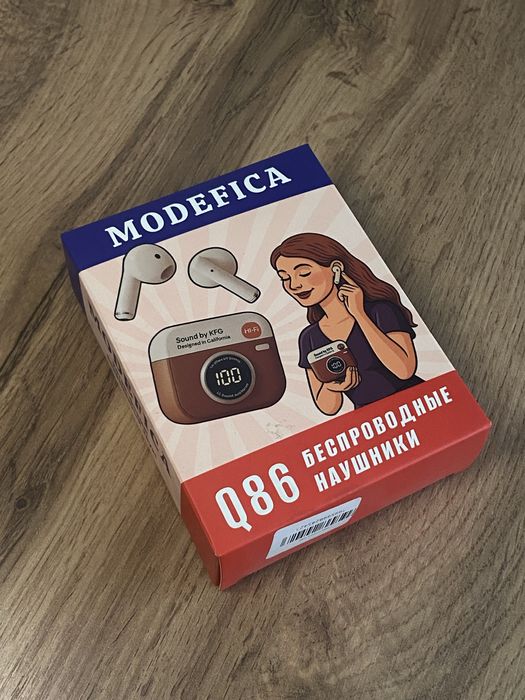 Наушники Modefica Q86 коричневый