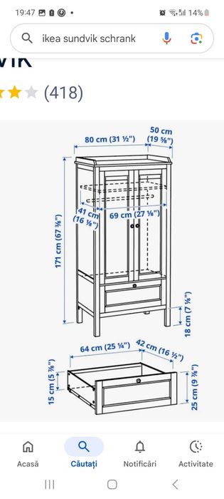 Ikea Sudvik Mobila din lemn