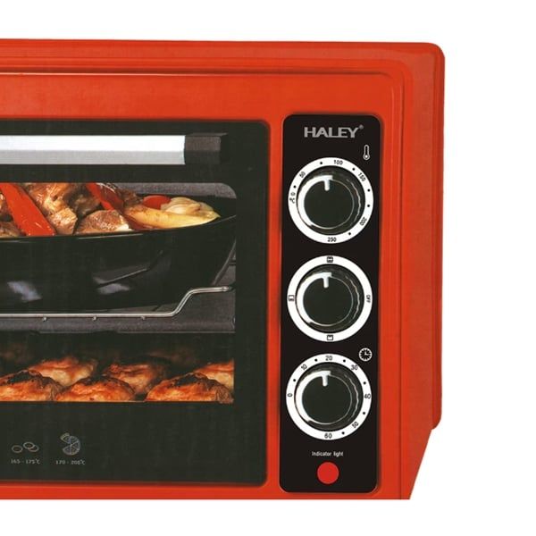 Cuptor electric 360°, Timer, Tuburi inox 304, 2000W, 48L, Roșu