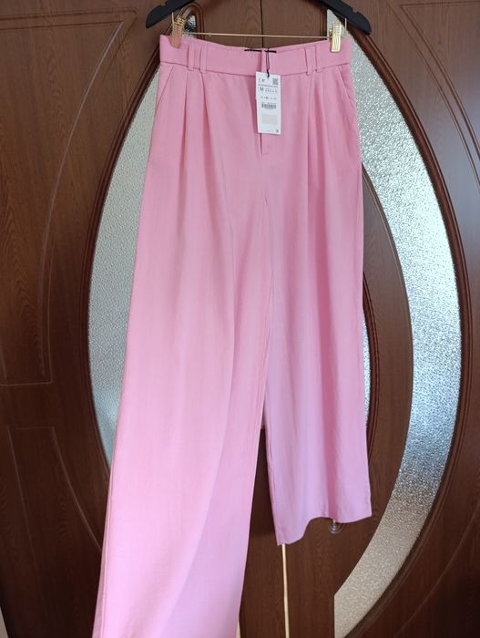 Pantaloni evazați Zara M amestec in