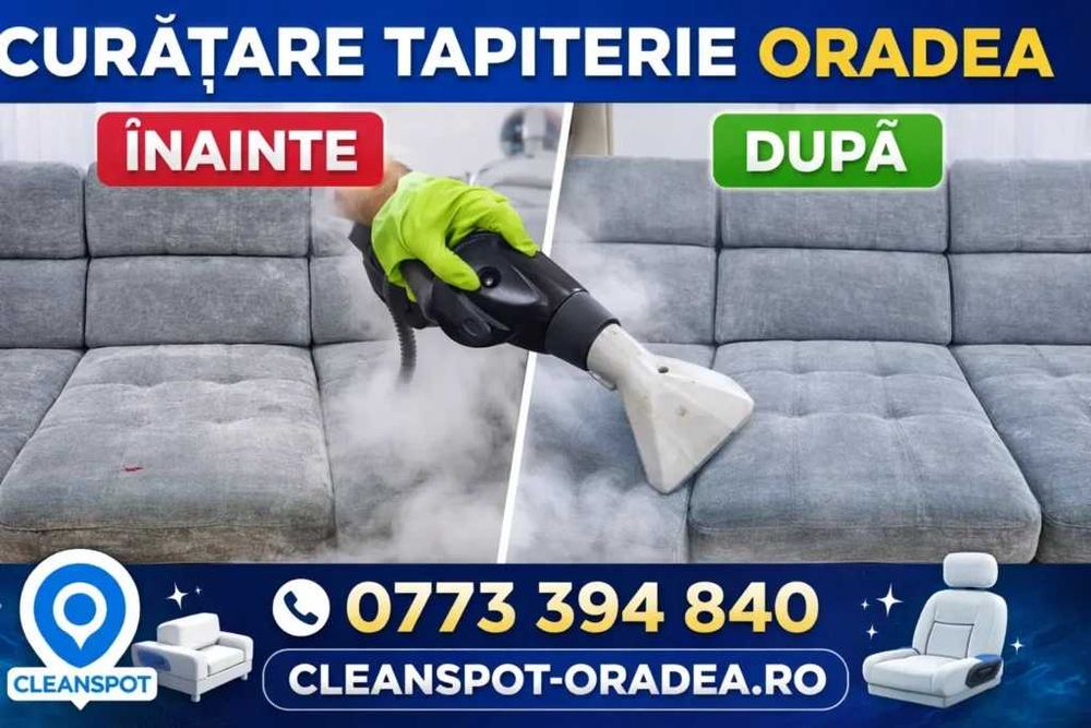 Curățare și Spălare Tapițerie în Oradea – Auto & Canapele Saltele Detailing Interior Clean Spot Igienizare la Domiciliu