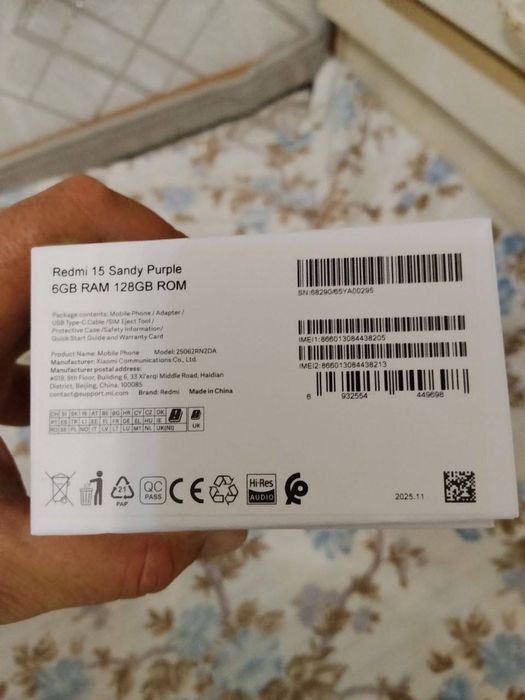Redmi 15 6/128 срочно сотилади