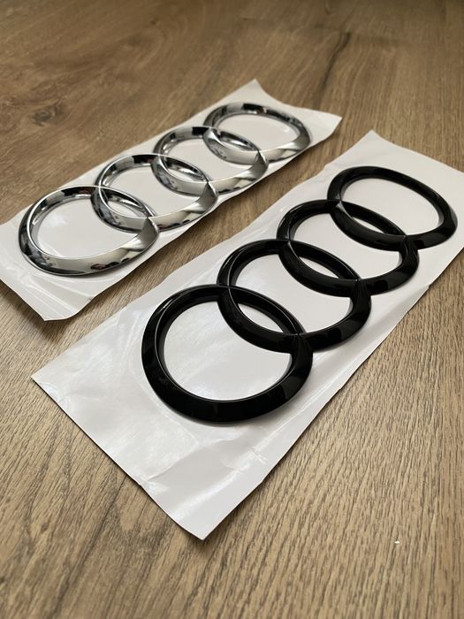 Emblema Semn Logo Spate Audi A5 A7 Curbata Concava Negru Neagra Crom