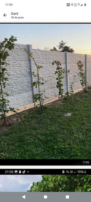 Gard din placi de beton