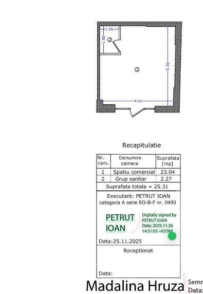 Zona 13 Septembrie-Petre Ispirescu sp 188 mp vitrina 10 ml prima inchi