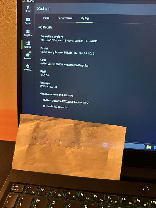 Schimb Laptop gaming Lenovo Rtx 3050 R5 5600H