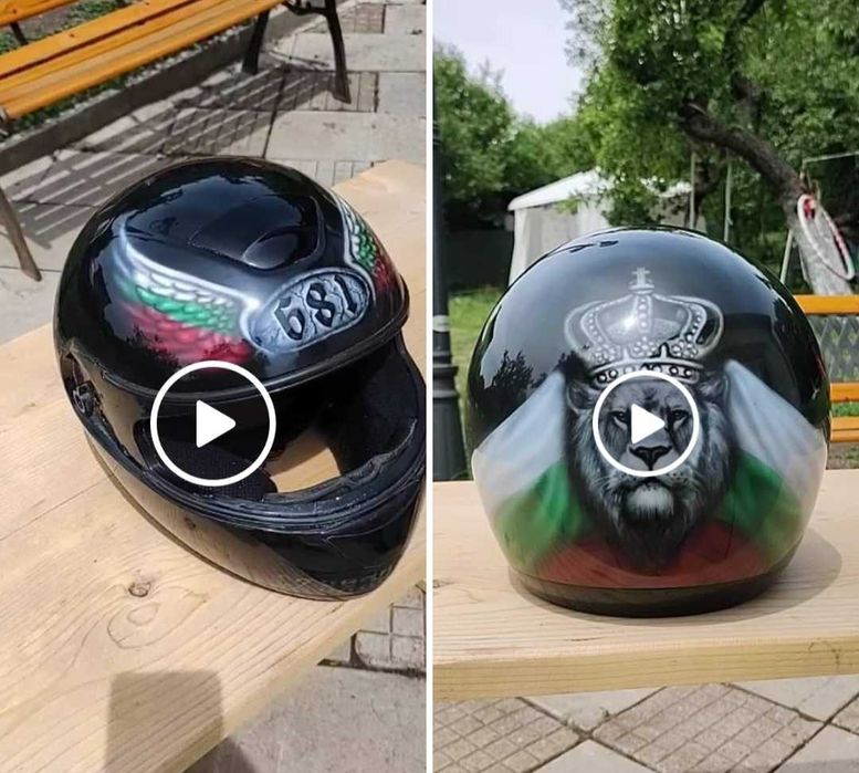 Каска Airoh Л размер с аерография