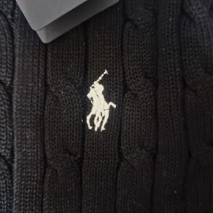 Pulover Negru Polo Ralph Lauren Cu Logo Alb Nou Cu Eitcheta - Marime S