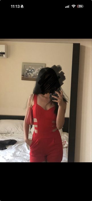 Salopeta rosie scurta