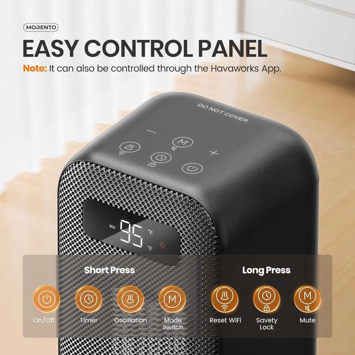 Вентилаторна печка / духалка за вътрешна употреба, термостат, 1500W