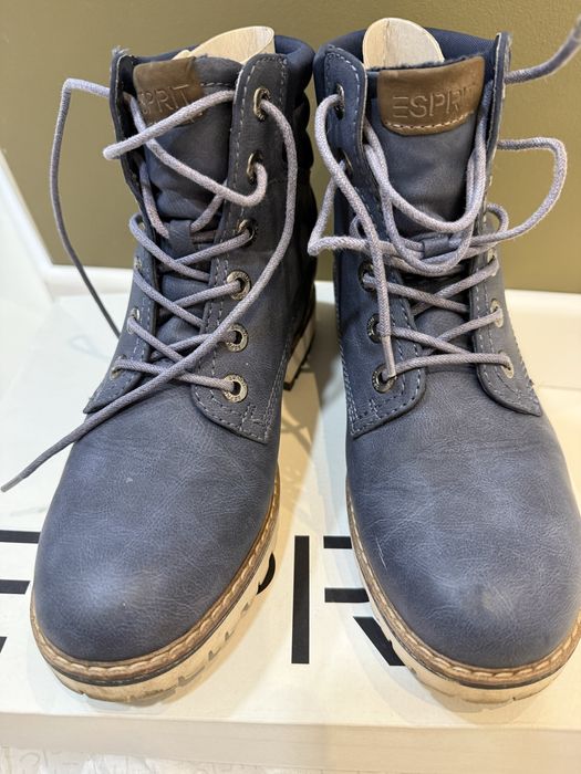 Боти тъмно сини набук Esprit