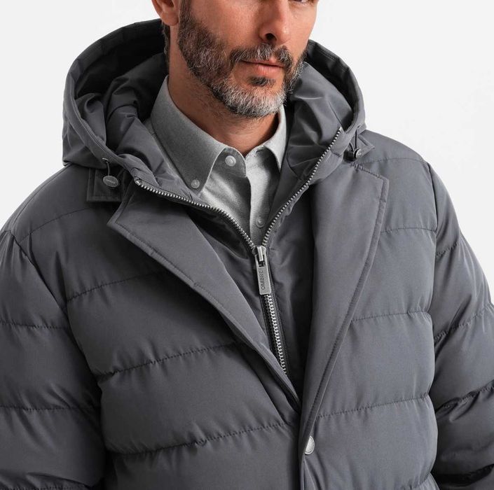 Jachetă lungă matlasată-NOUĂ