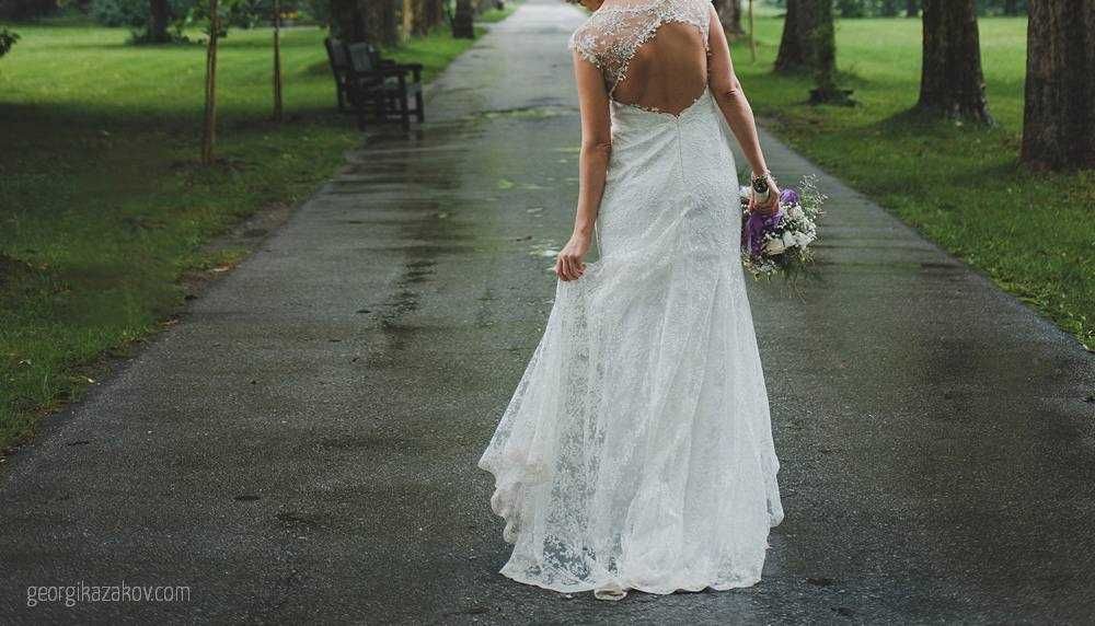 Булчинска рокля от дантела