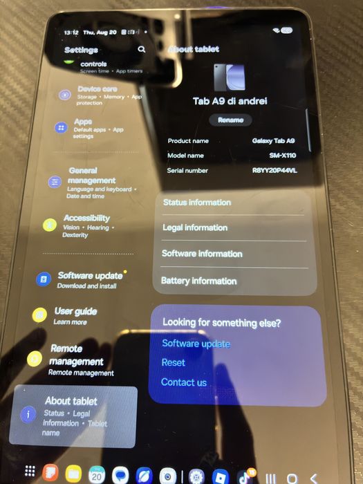 Samsung tab a9.