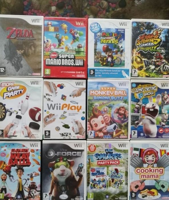 Nintendo Wii Нинтендо Уии с много  ТОП игри 4 контролера Mario
