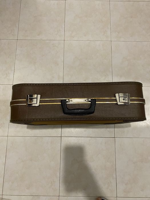 Ретро кожен куфар – винтидж стил, 57/40 см