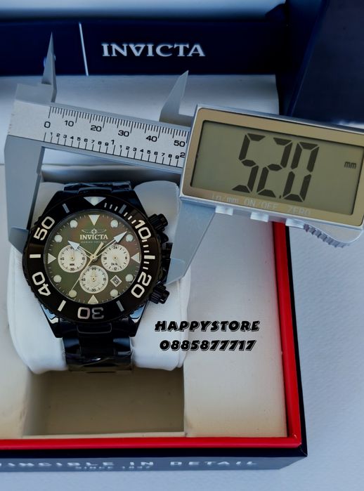INVICTA Ocean Voyage Black 52 mm, Инвикта нов мъжки часовник