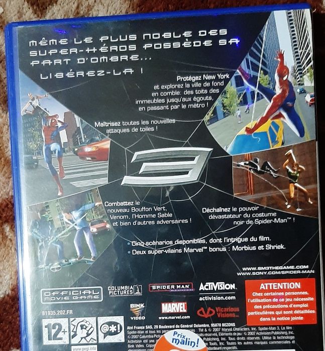 Vând Spider Man 3 în stare bună ps2 PlayStation 2
