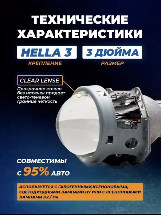 Би-линза HELLA 3R H7