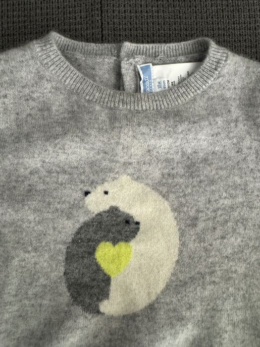 Jacadi - 100% кашмир - пуловер размер 18м 81см