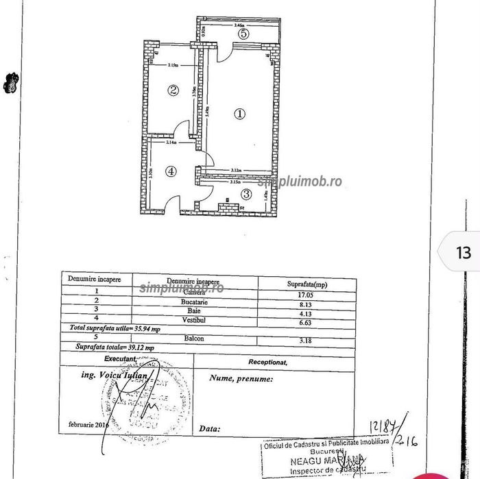 Garsonieră 39 mp | Nerva Traian – Vitan | Bloc 1992 | Reabilitat