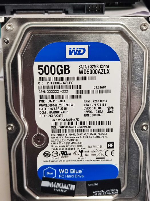 WD GREEN/BLUE/ENTERPRISE HDD 3.5 500GB - / Хард диск за компютър