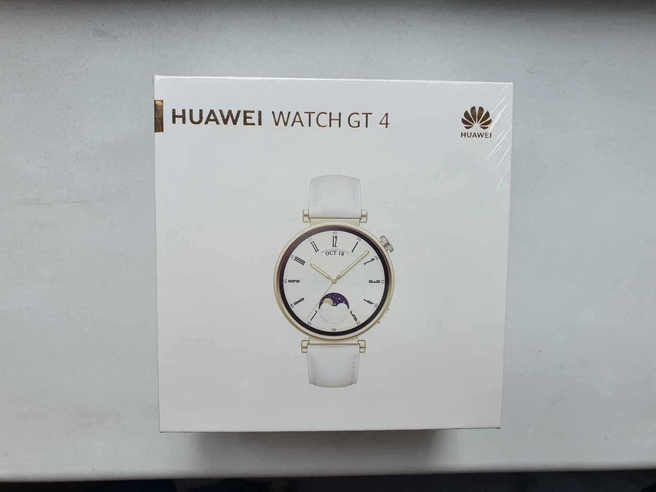 Smartwatch Huawei Watch GT 4 Classic 41mm Leather curea piele alb Garantie Nou Sigilat